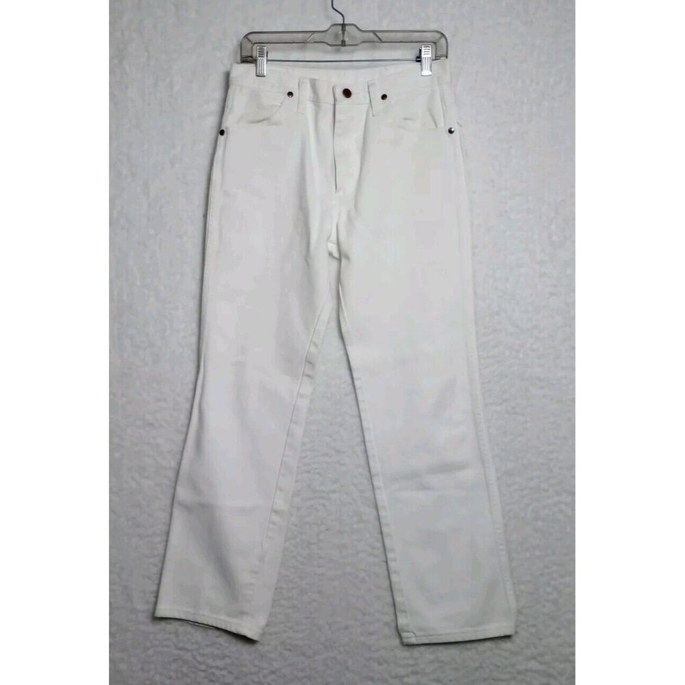 Wrangler Men's 31x30 Slim Fit Cowboy Cut 100% Cotton Jeans White 936WHI